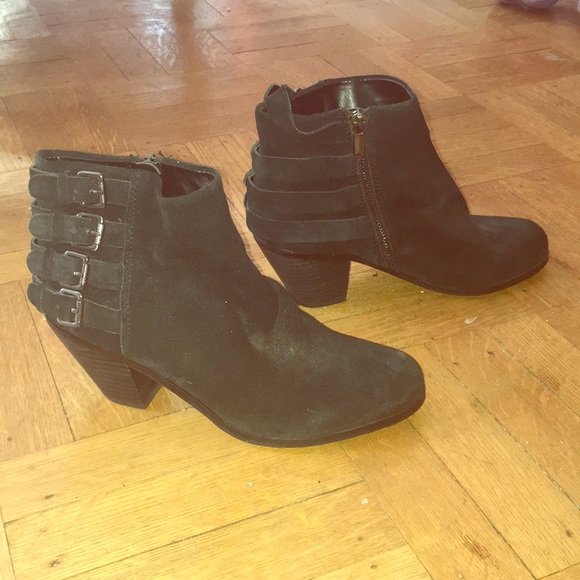 Sam Edelman black suede ankle boots - Picture 1 of 3